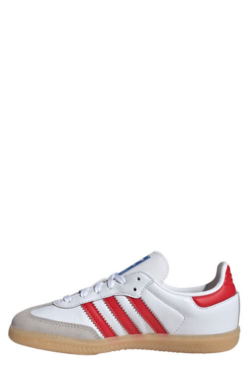 Adidas Originals Adidas Kids' Samba Sneaker In White/collegiate Red/gum