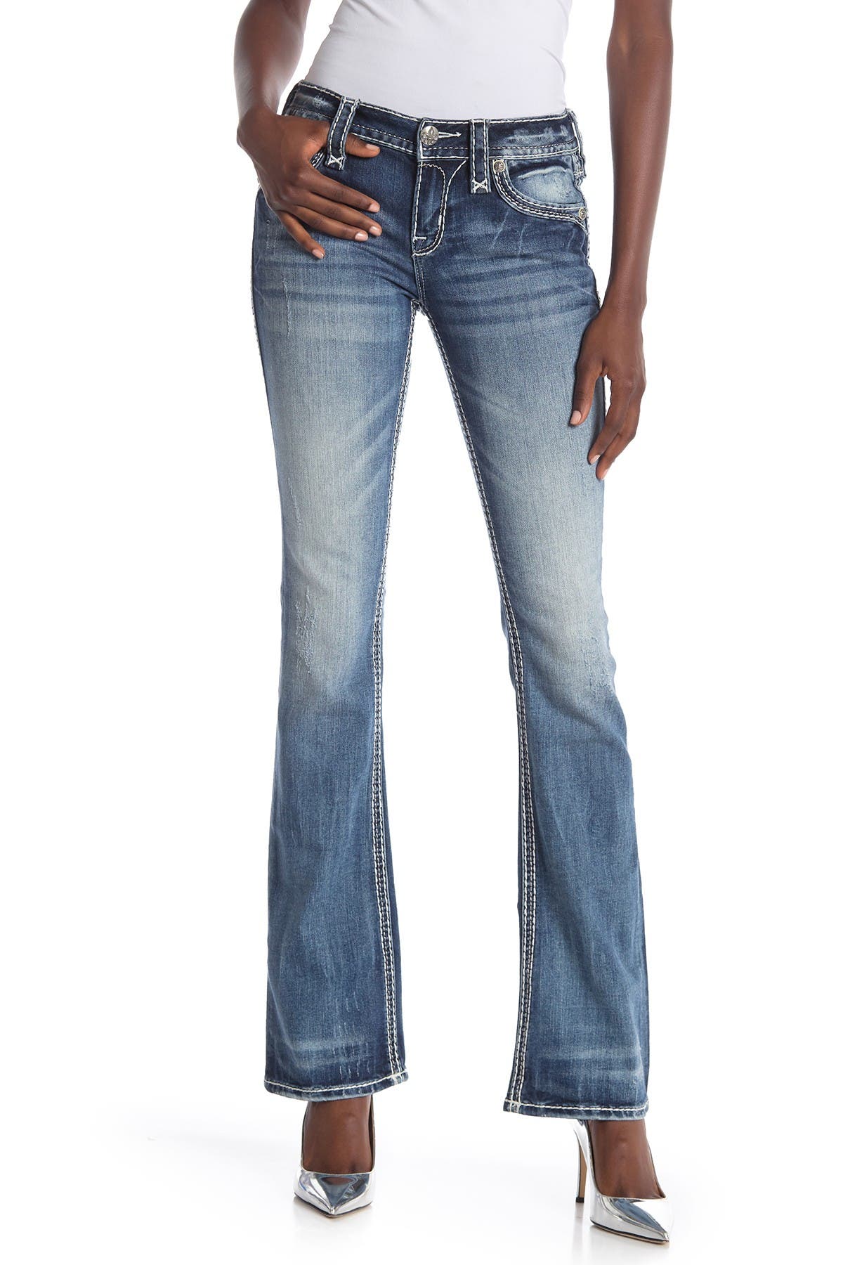 Karisse Mid Rise Bootcut Jeans 