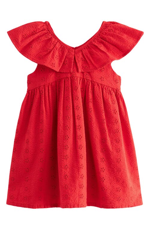 Shop Next Kids' Broderie Dress In Red