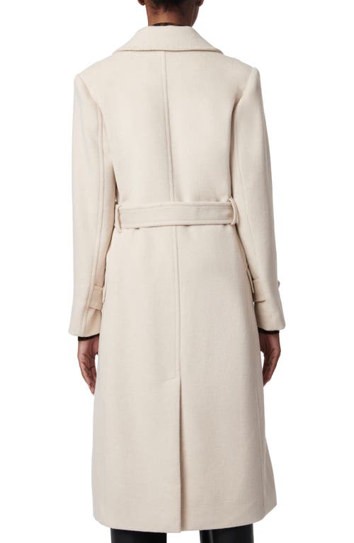 Shop Bernardo Double Breasted Belted Coat In Puddy