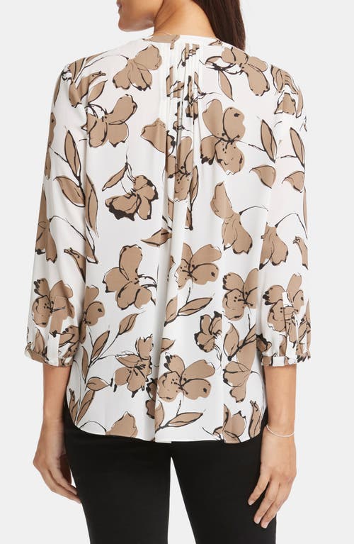 Shop Nydj Pintuck Blouse In Lotusland