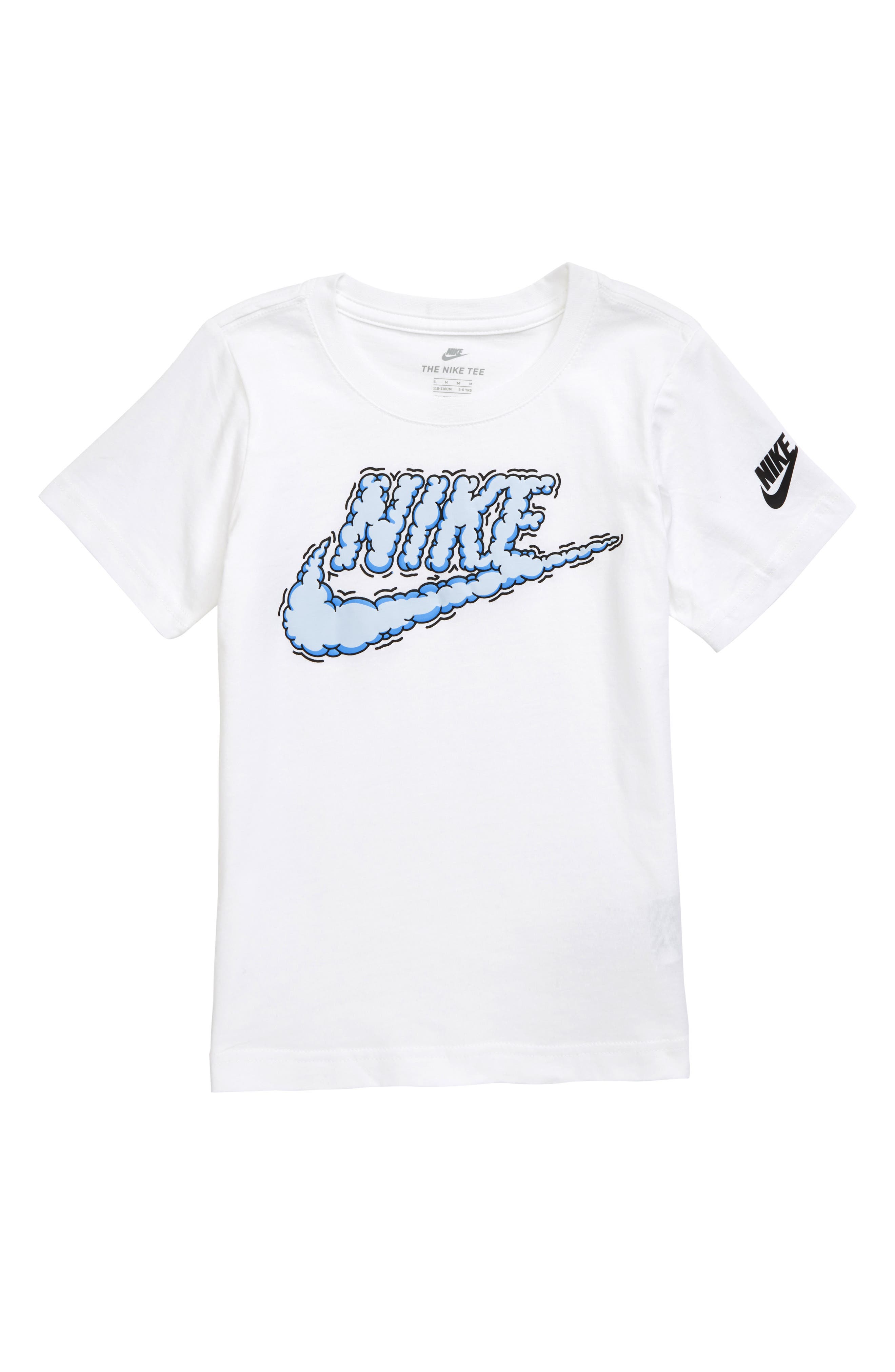 white nike graphic tee