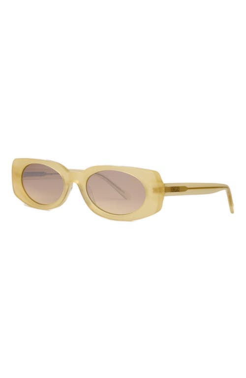 Shop Dezi Booked 52mm Rectangular Sunglasses In Pineapple/coconut Flash