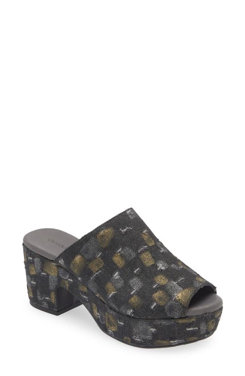 Chocolat Blu Gordie Platform Slide Sandal In Black Wash