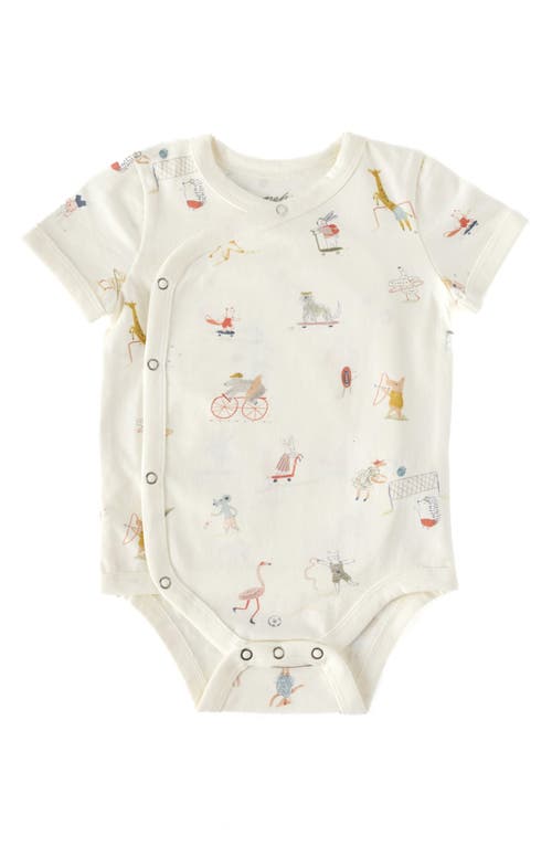 Shop Pehr Jungle Gym Print Wrap Organic Cotton Bodysuit