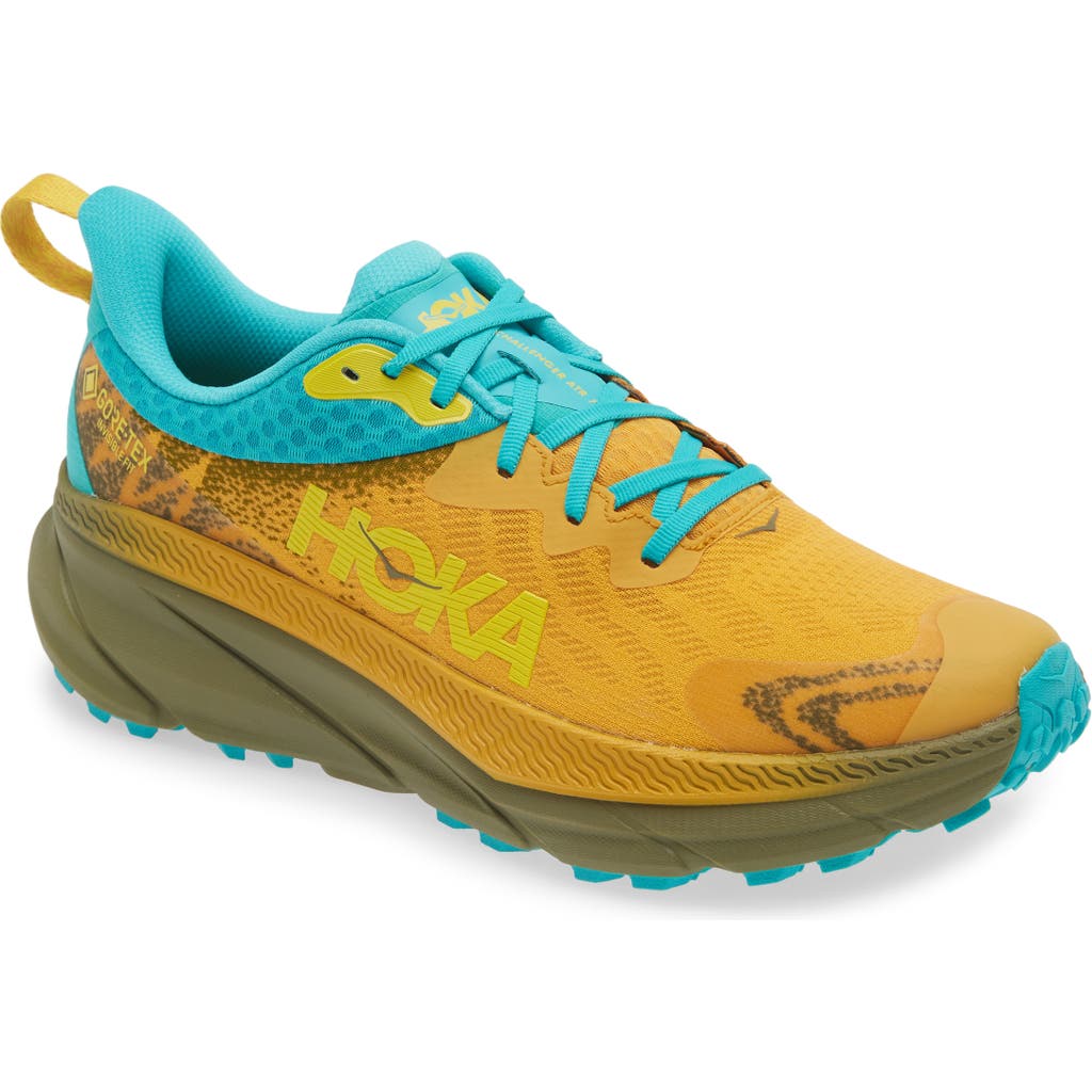 Hoka Challenger 7 Running Shoe In Golden Yellow/avocado