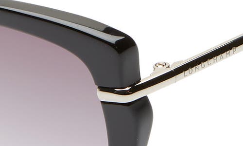 Longchamp Heritage 57mm Butterfly Sunglasses In Black