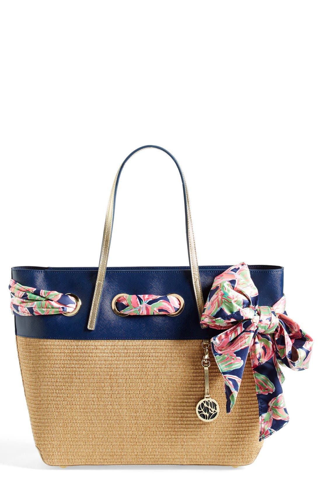 lilly pulitzer straw tote