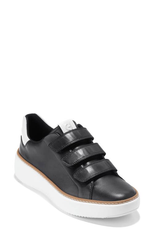 Shop Cole Haan Grandpro Topspin Strap Sneaker In Black/white