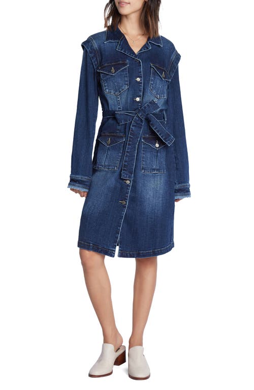 Wash Lab Denim Road Trip Long Sleeve Dress Soft Blue at Nordstrom,