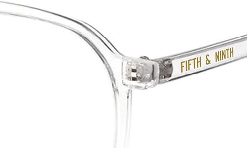 Fifth & Ninth 55mm Ruby Round Blue Light Blocking Glasses In Clear/clear