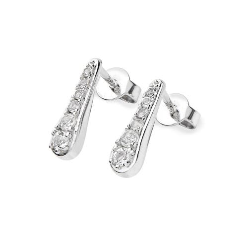 Lucy Quartermaine Skinny Drip Studs In Sterling Silver