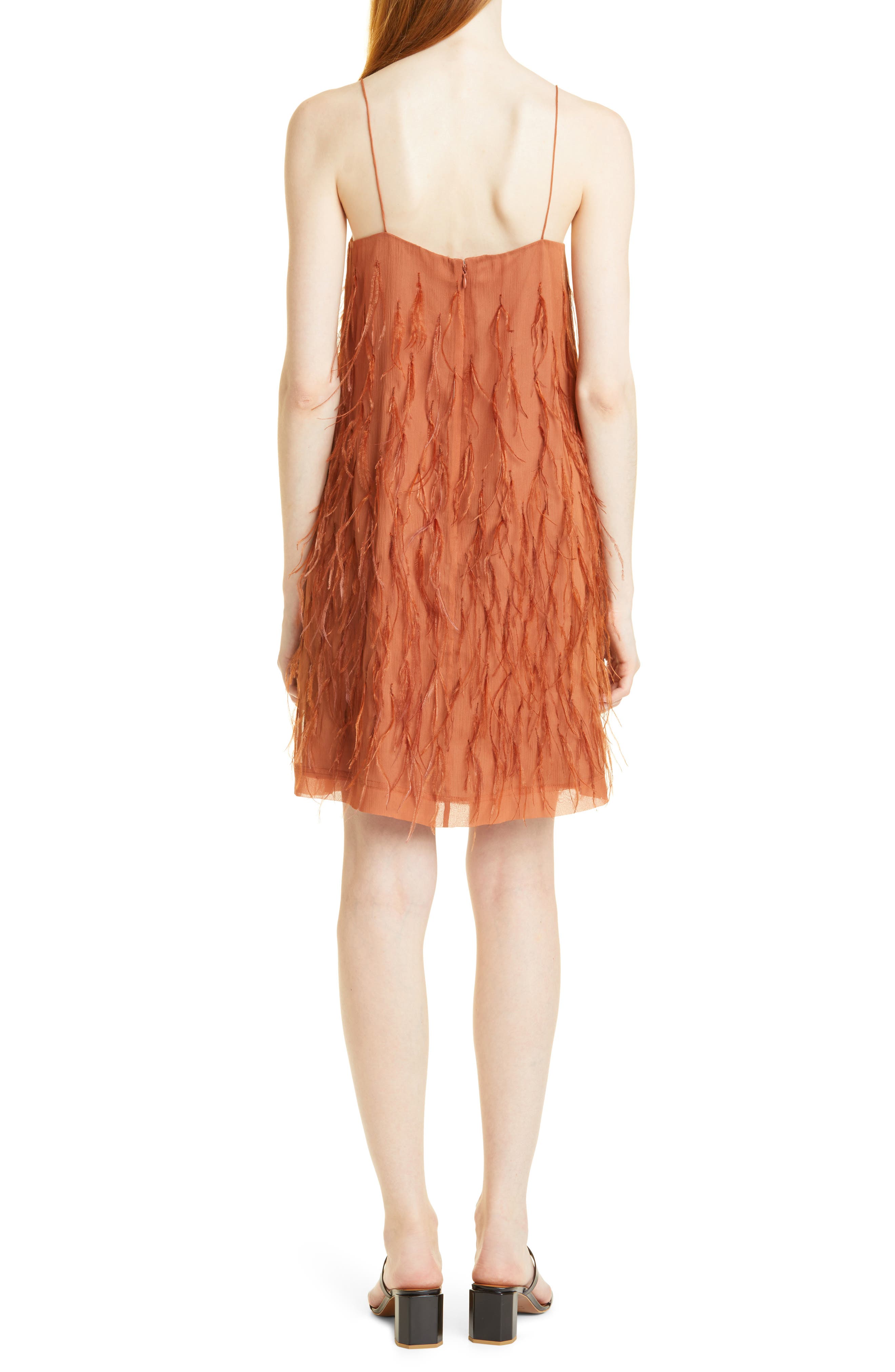 nordstrom feather dress
