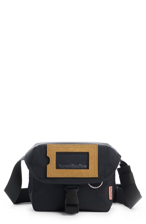 Acne Studios Mini Post Nylon Ripstop Messenger Bag in Black