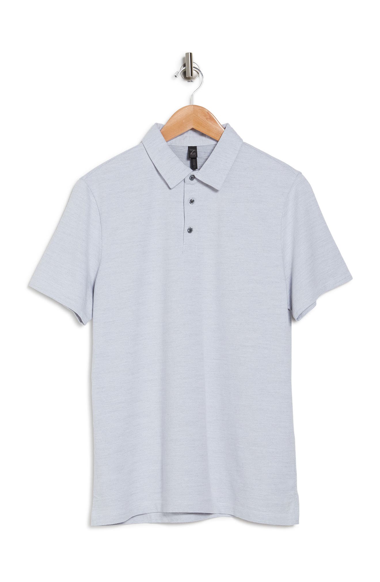 Z By Zella In Game Knit Golf Polo In White