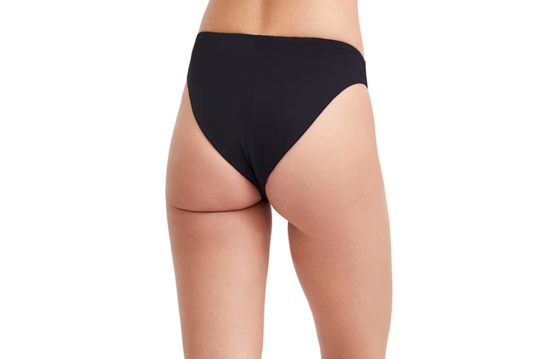 Shop Au Naturel By Gottex Solid High Leg V Cut Bikini Swim Bottom In Black