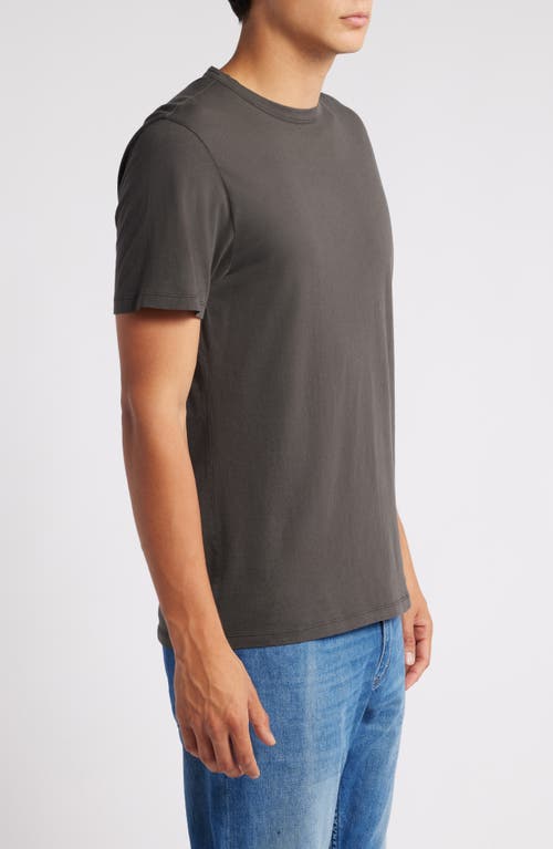 Shop 7 For All Mankind Feather Weight Crewneck T-shirt In Dark Grey