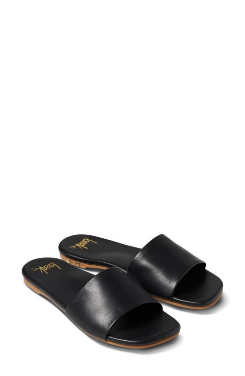 Shop Beek Honeybird Square Toe Slide Sandal In Black/black