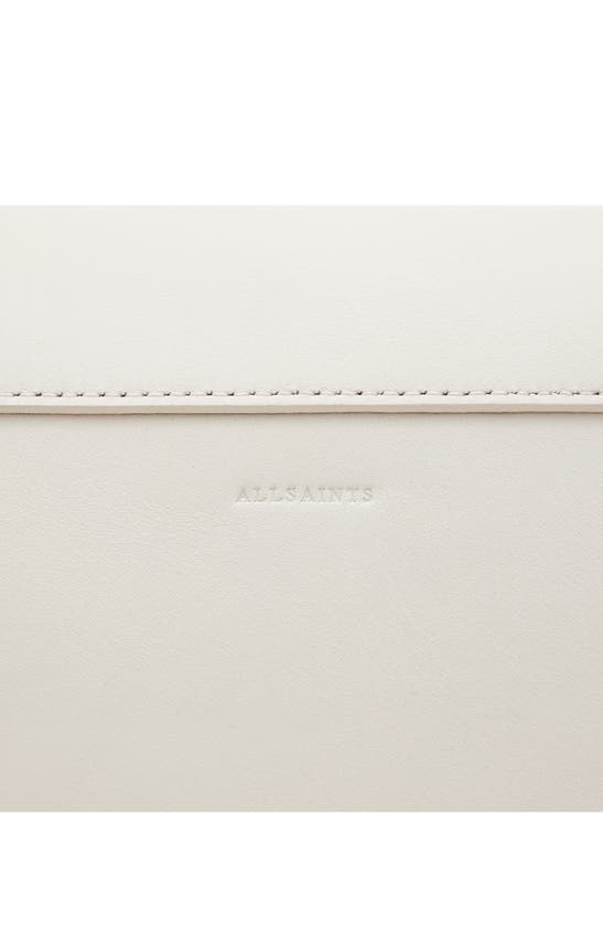 Shop Allsaints Celeste Leather Crossbody Bag In Desert White
