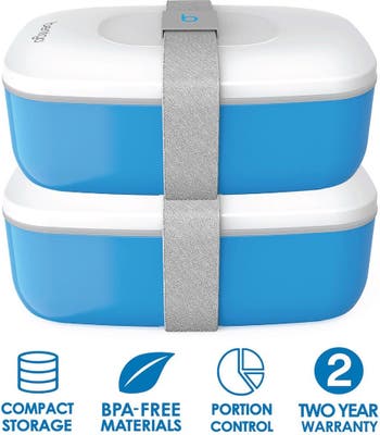 Bentgo Classic (Blue) - All-in-One Stackable Lunch Box Solution