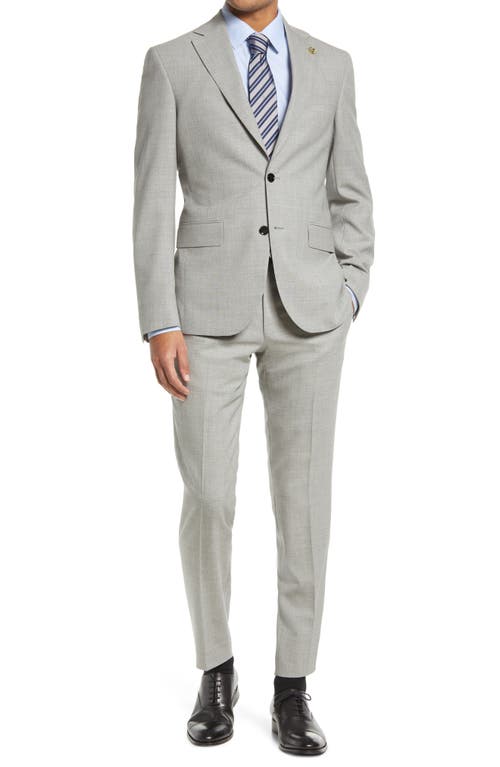 Ted Baker London Ralph Extra Slim Fit Wool Suit in Light Grey at Nordstrom, Size 44 Regular