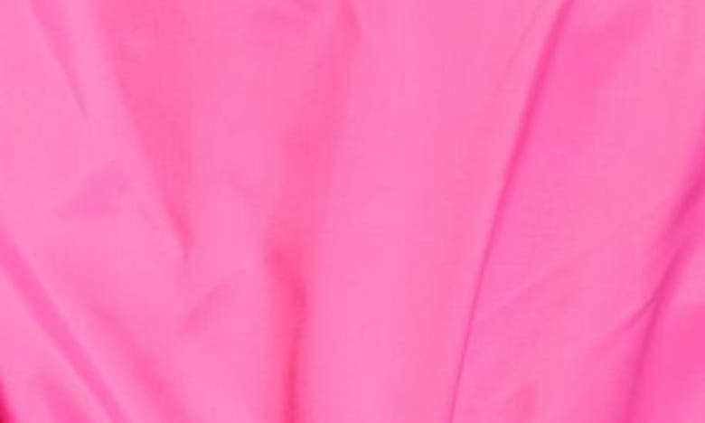 Staud Gigi Crop Strapless Drawstring Detail Recycled Nylon Top In Bougainvillea