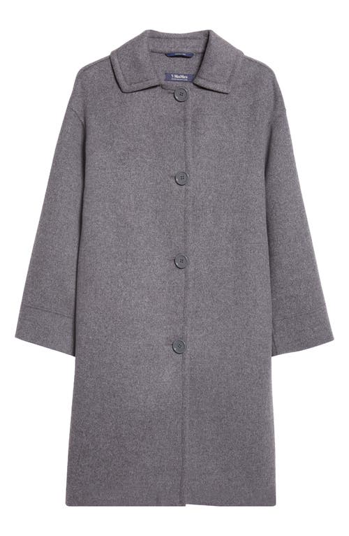 Max Mara Ketch Virgin Wool Coat In Medium Grey