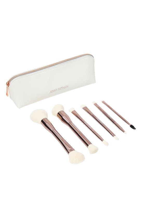 Shop Jenny Patinkin Luxury Dual Ended Makeup Brush Set In Rose Gold