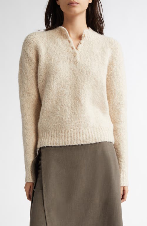 Shop Paloma Wool Crush Henley Sweater In Ecru