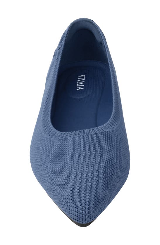 Shop Vivaia Aria 5º Pointed Toe Flat In Denim Blue