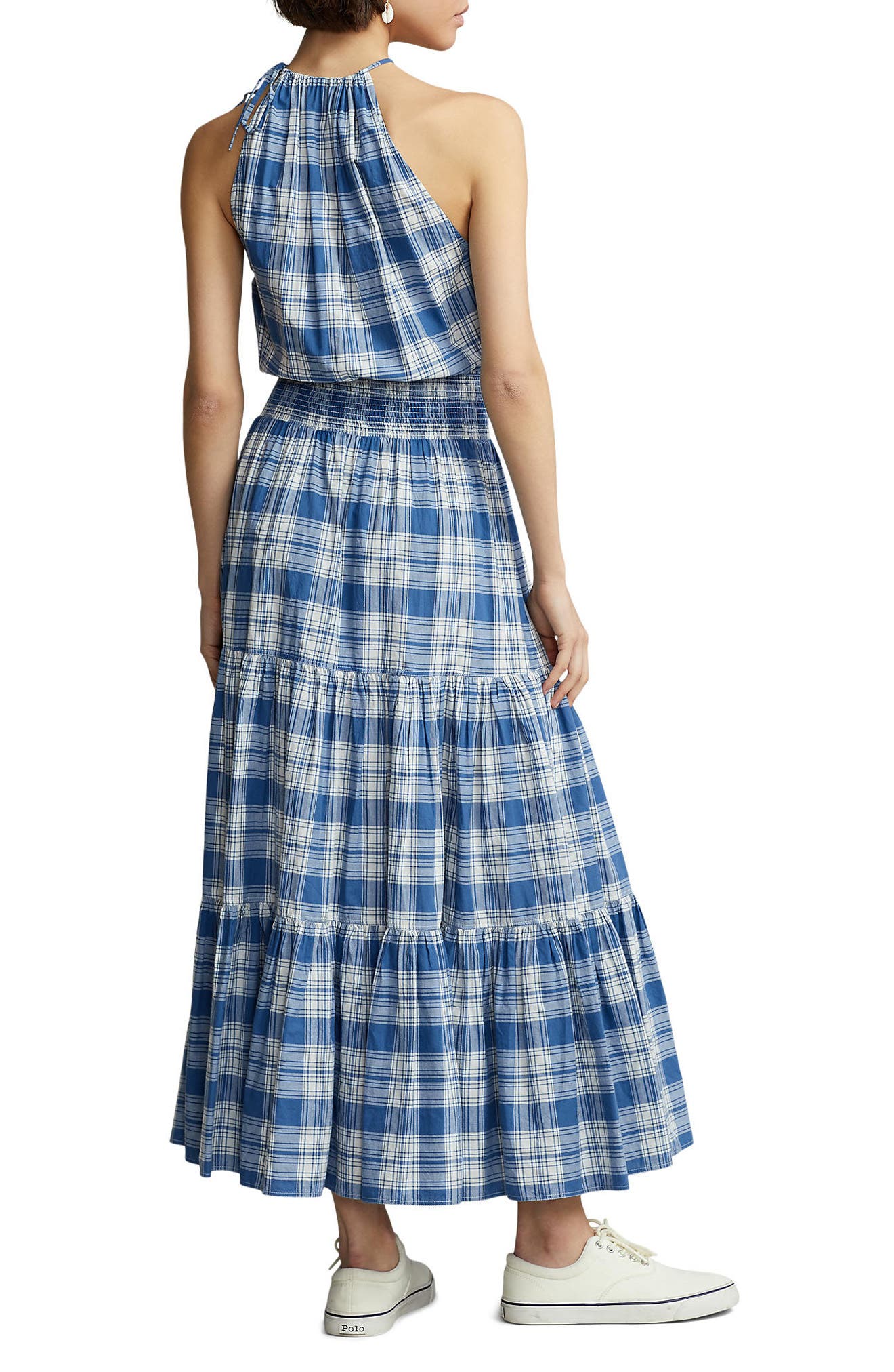 ralph lauren plaid halter dress