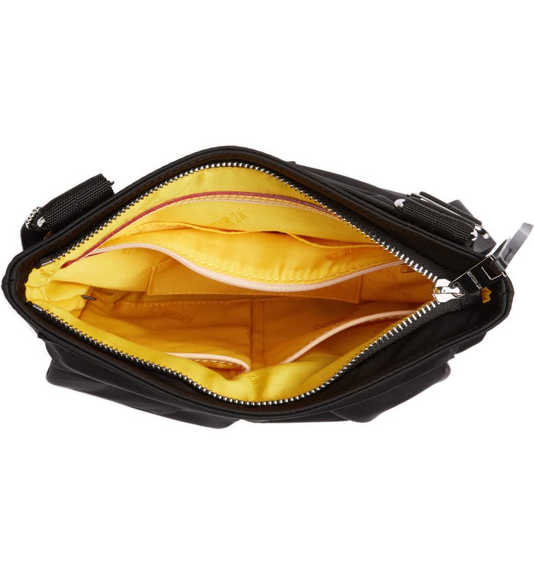 MZ WALLACE Jordan Bedford Nylon Crossbody Bag, Alternate, color, BLACK