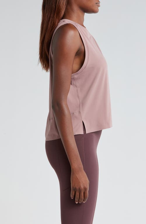 Shop Rhone Serene Crop Performance Tank In Mauve