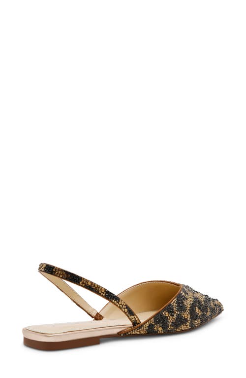 Shop Betsey Johnson Vance Pointed Toe Slingback Flat In Leopard