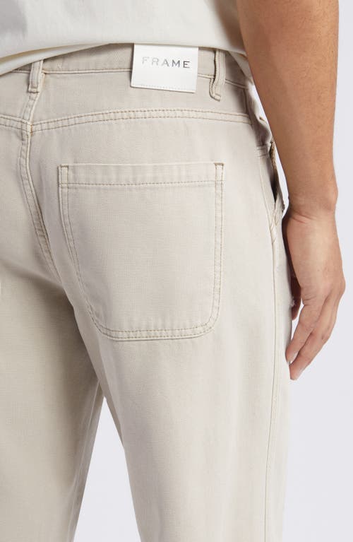 Frame Men's Canvas Released-hem Skater Jeans In Beach Sand Rips