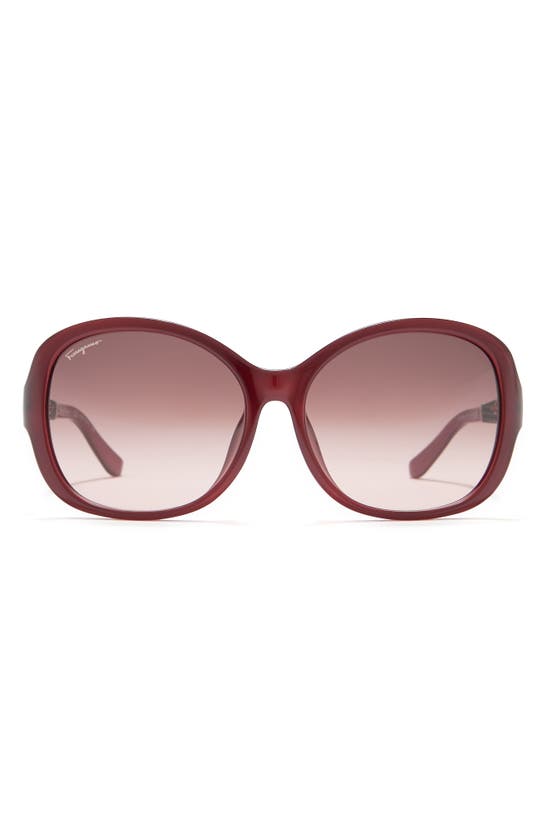 Ferragamo Salvatore  59mm Square Sunglasses In Regal Red