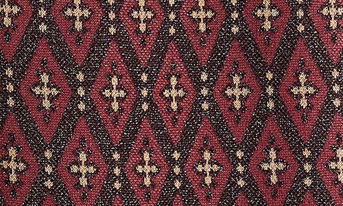 Scotch & Soda Jacquard Knit Pants In Dark Bordeaux