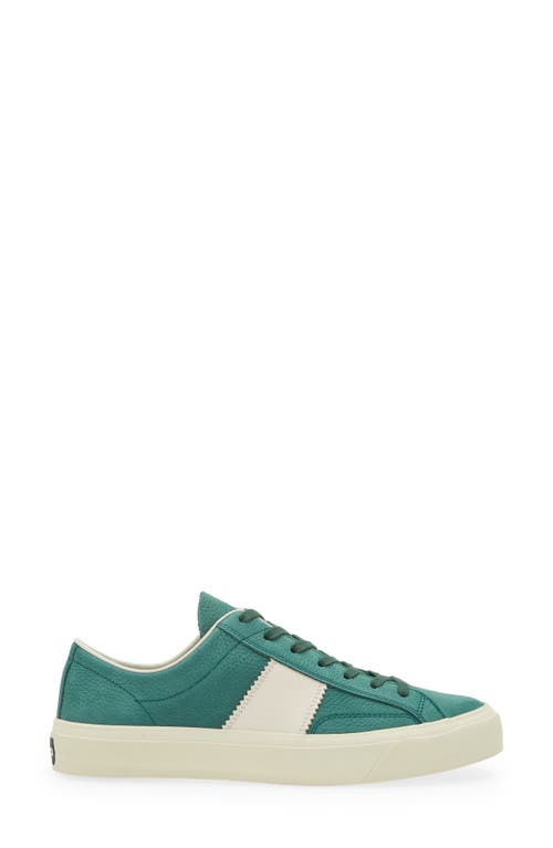 Shop Tom Ford Cambridge Low Top Sneaker In Green/cream