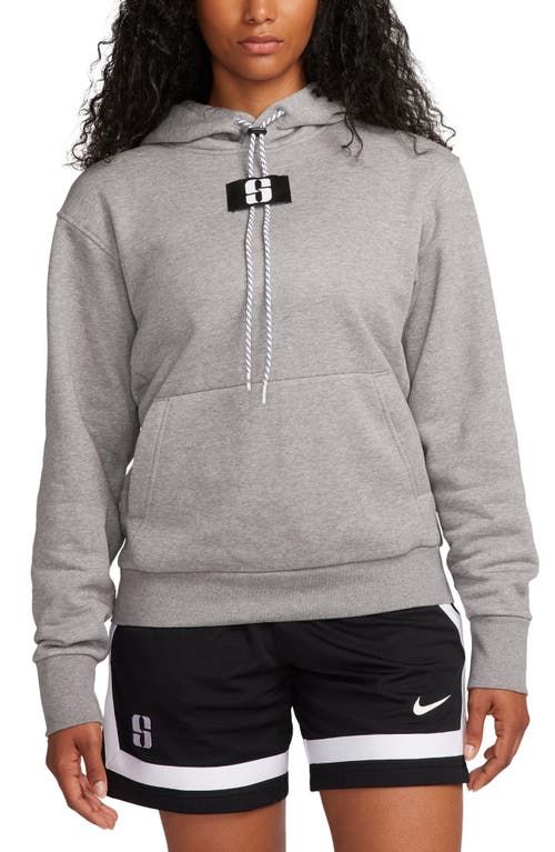 Nike Sabrina Basketball Hoodie in Carbon Heather/Black/White at Nordstrom, Size Large