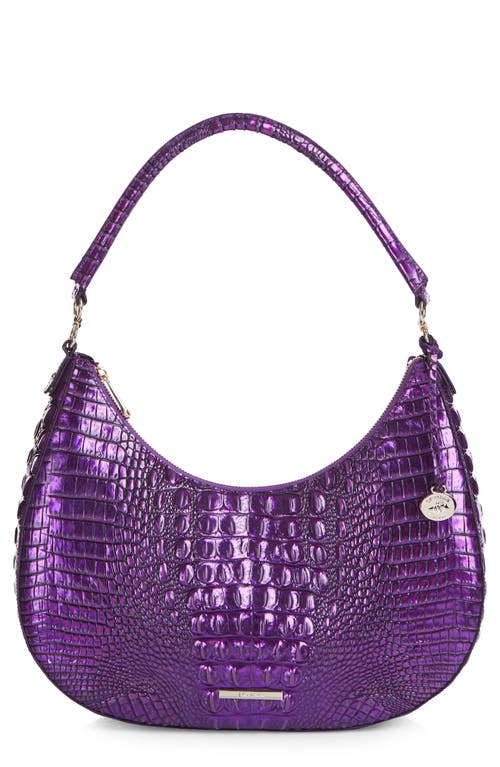 UPC 749034373208 product image for Brahmin Bekka Croc Embossed Leather Shoulder Bag in Purple Potion Melbourne at N | upcitemdb.com