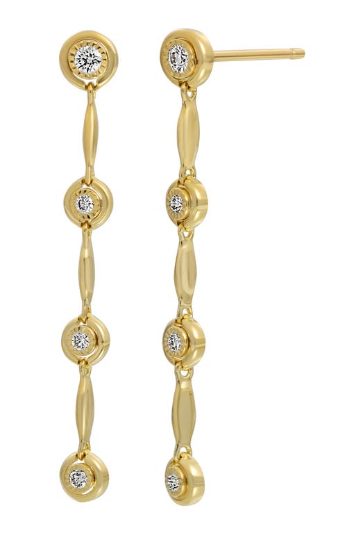 Aviva Diamond Linear Earrings in 18K Yellow Gold