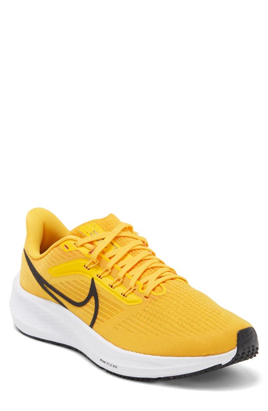 Nike Air Zoom Pegasus 39 Running Shoe In University Gold/ White/ Black