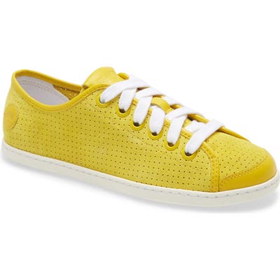 Camper Uno Perforated Sneaker, Yellow