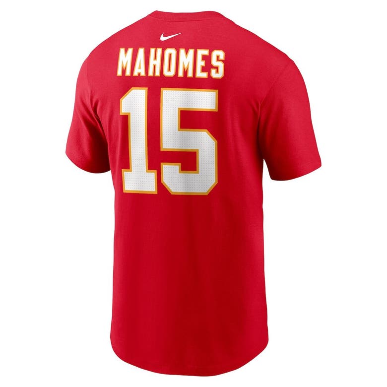 Men's Nike Patrick Mahomes Red Kansas City Chiefs Name & Number T