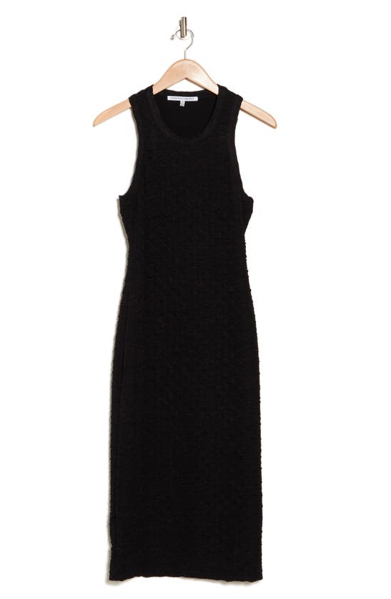 Collective Concepts Puckered Knit Dress In Black