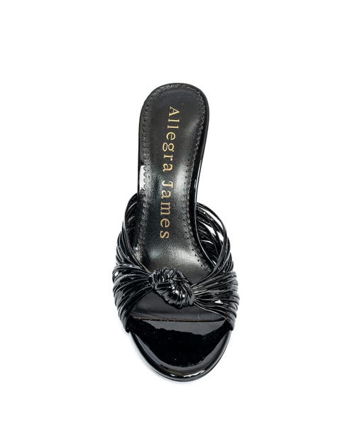 Allegra James Marly Knot Sandal In Black