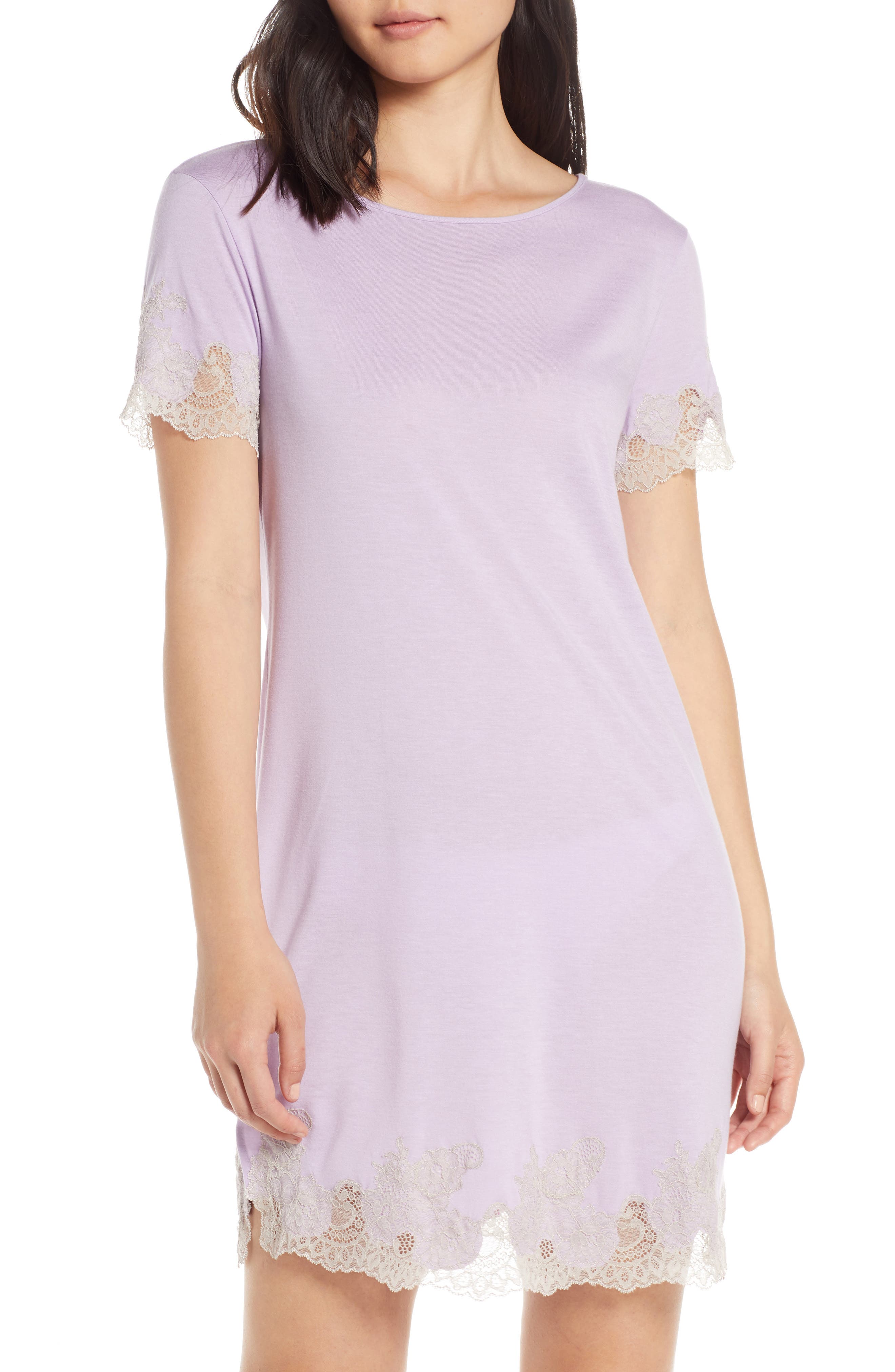 Natori Luxe Shangri-La Sleep Shirt, Purple