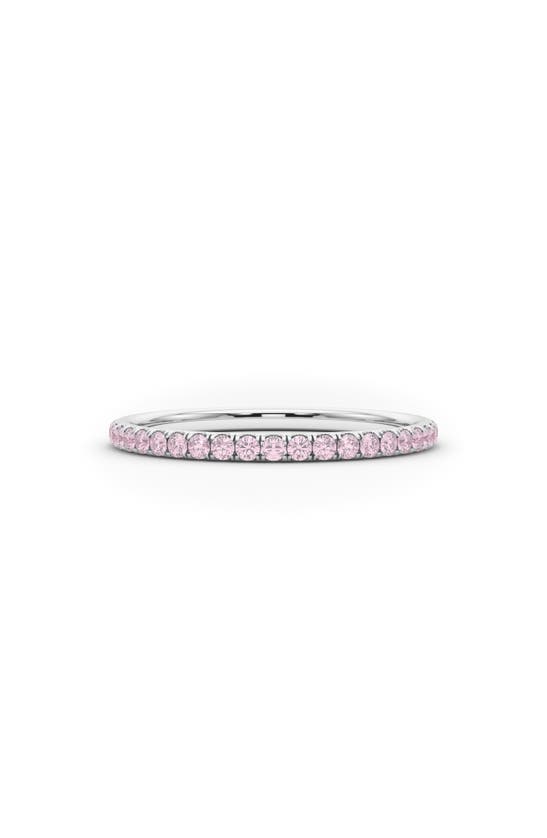 Shop Hautecarat Petite Fancy Pink Lab Created Diamond Eternity Ring In 18k White Gold