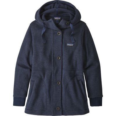 Patagonia Better Sweater Recycled Fleece Hooded Coat, Blue