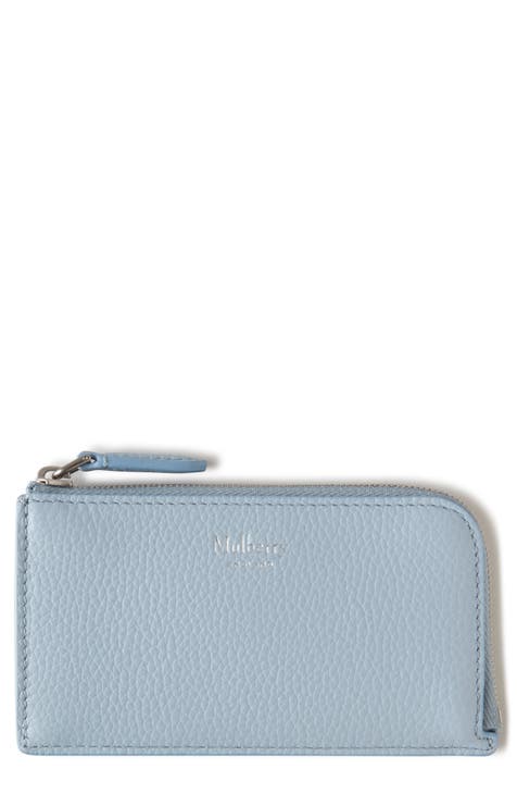 Mulberry Darley leather cosmetic pouch ( baby blue)